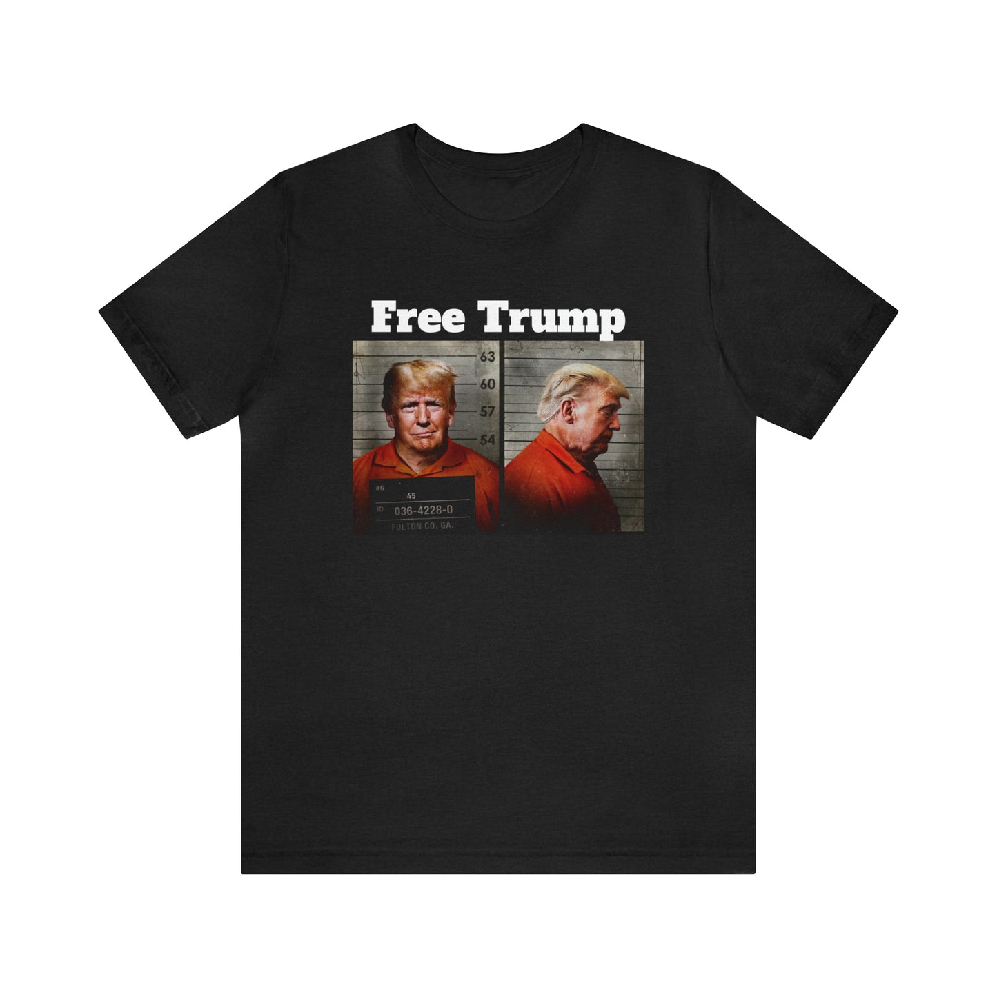 Free Trump Mugshot Jersey Short Sleeve