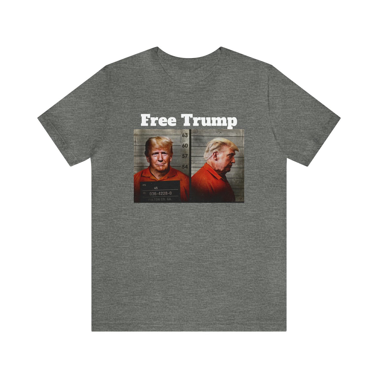 Free Trump Mugshot Jersey Short Sleeve