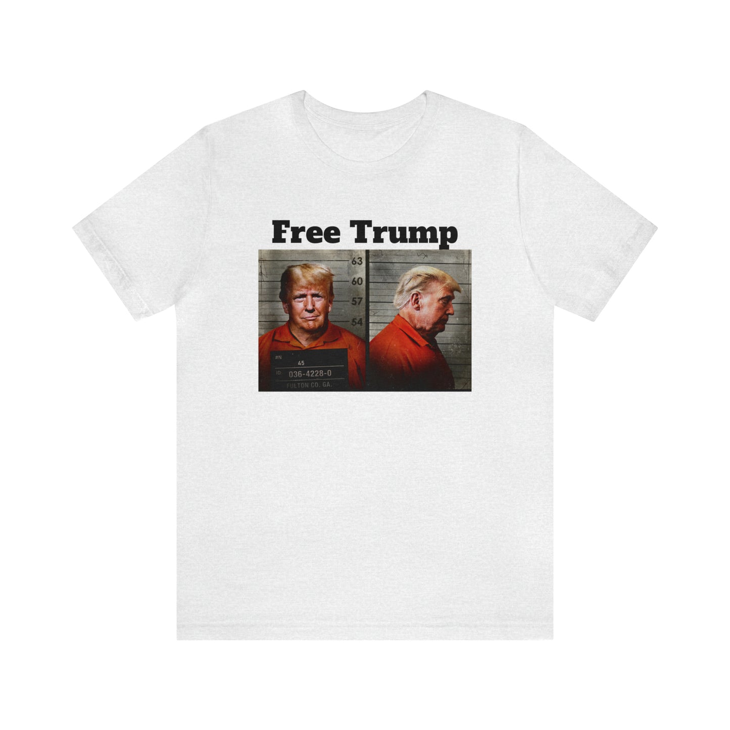 Free Trump Mugshot Jersey Short Sleeve