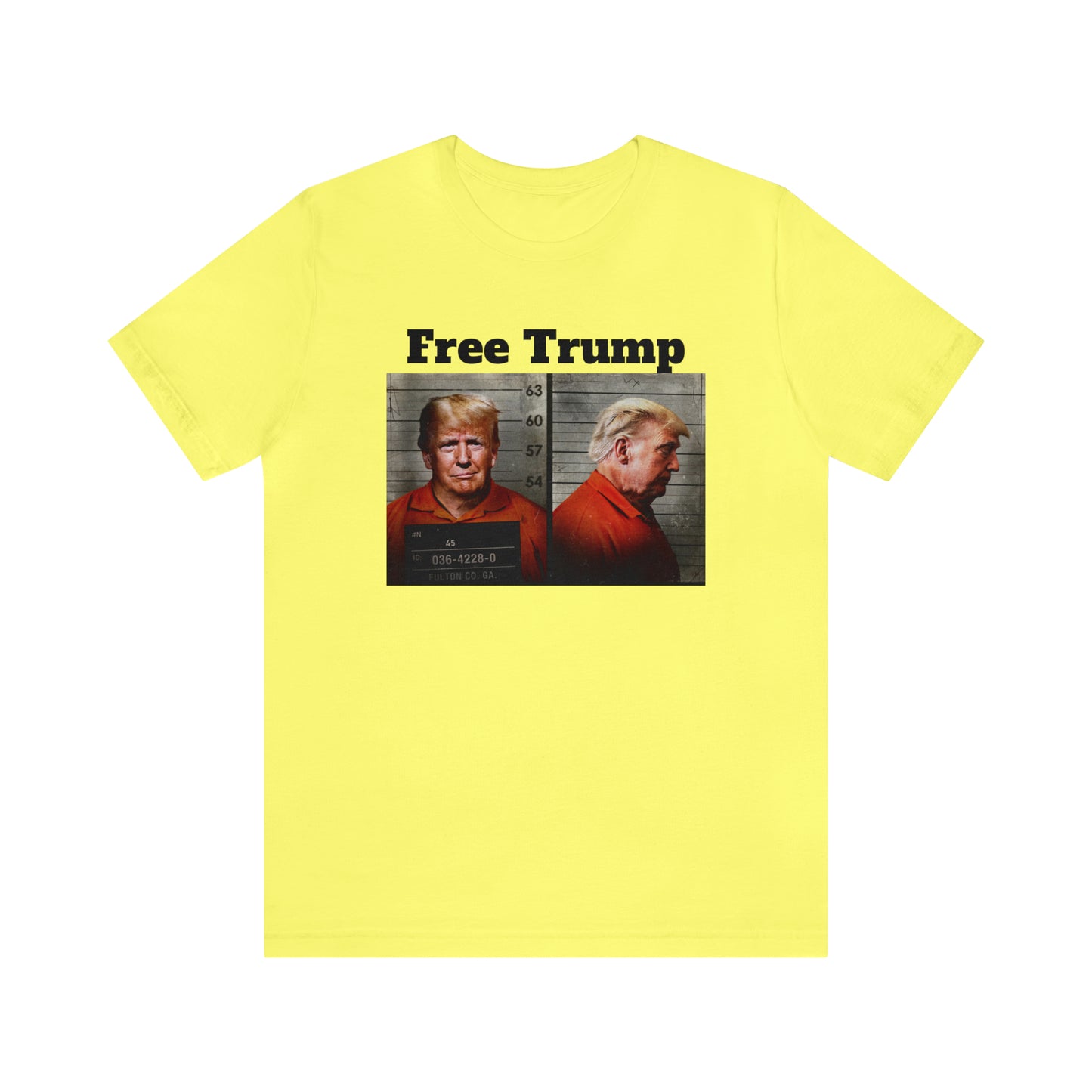 Free Trump Mugshot Jersey Short Sleeve